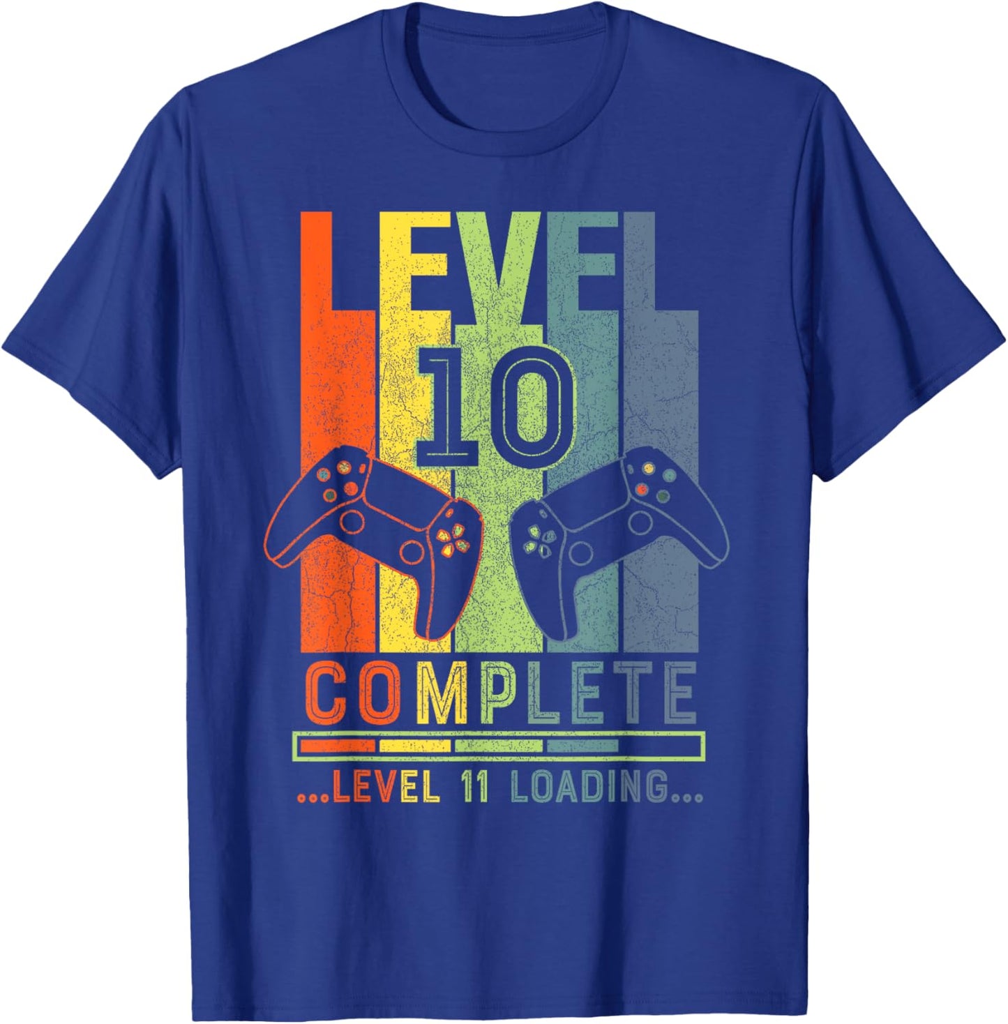 Level 10 Complete Gamer Gift 10 Years Wedding Anniversary T-Shirt - T-Shirt | Royal