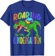 Roaring Into Kindergarten Dinosaur T Rex Back to School Boys T-Shirt - T-Shirt | Royal