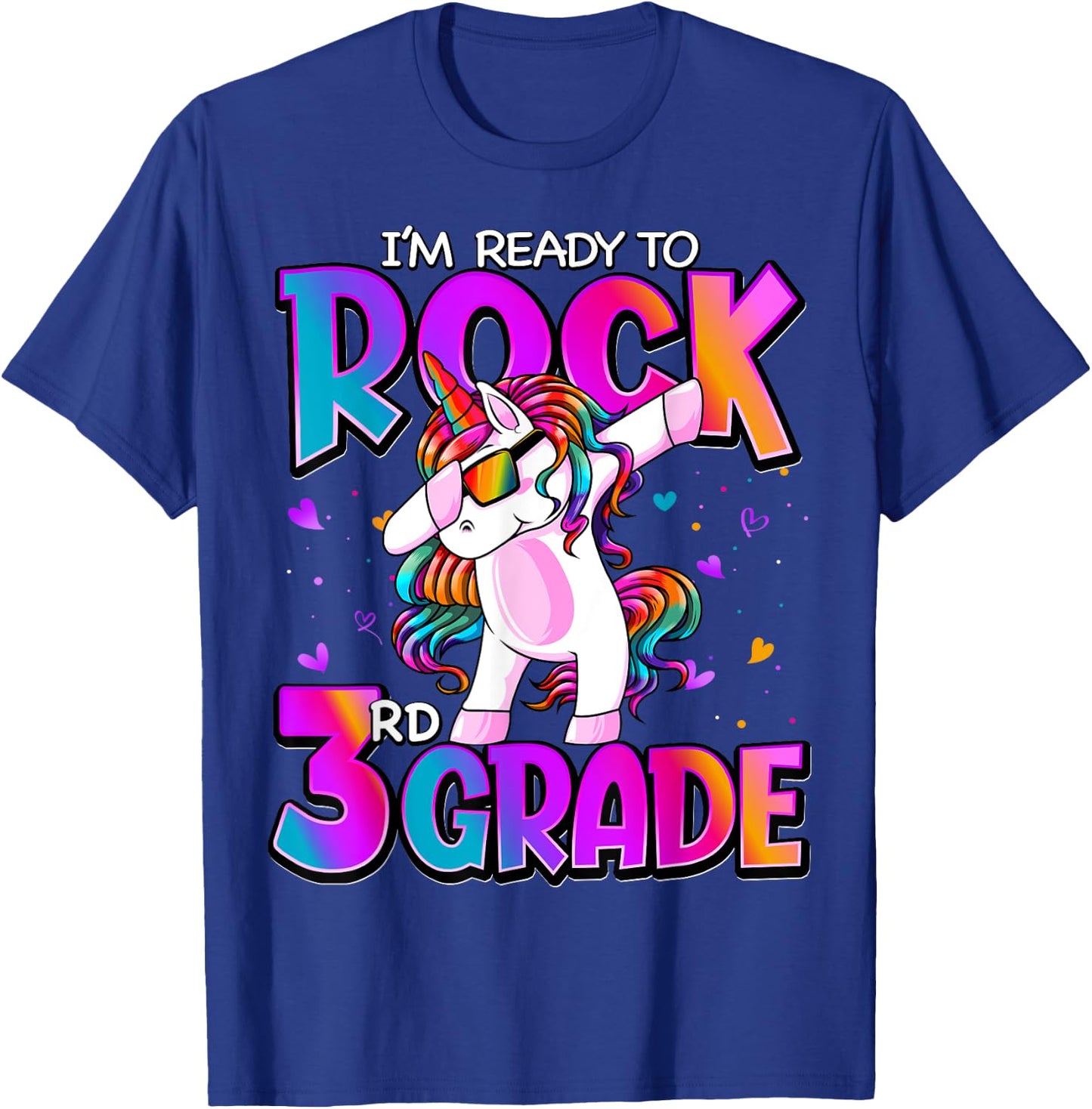 I'm Ready To Rock 3rd Grade Unicorn Back To School Girls T-Shirt - T-Shirt | Royal