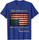 American Flag Distress Upside Down Thomas Jefferson Patriot Small T-Shirt - T-Shirt | Royal