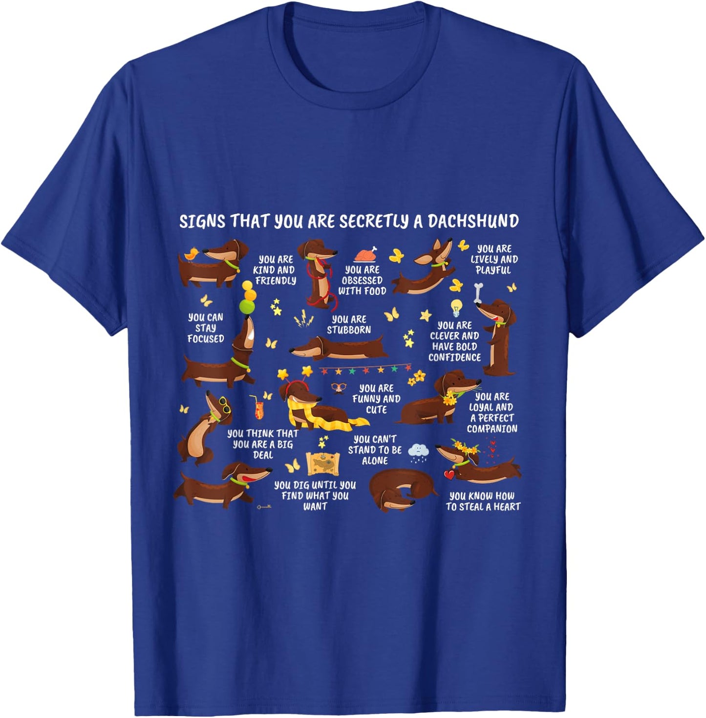 Secretly Dachshund Crazy Dog Lady Sausage Dog Lover Funny T-Shirt - T-Shirt | Royal