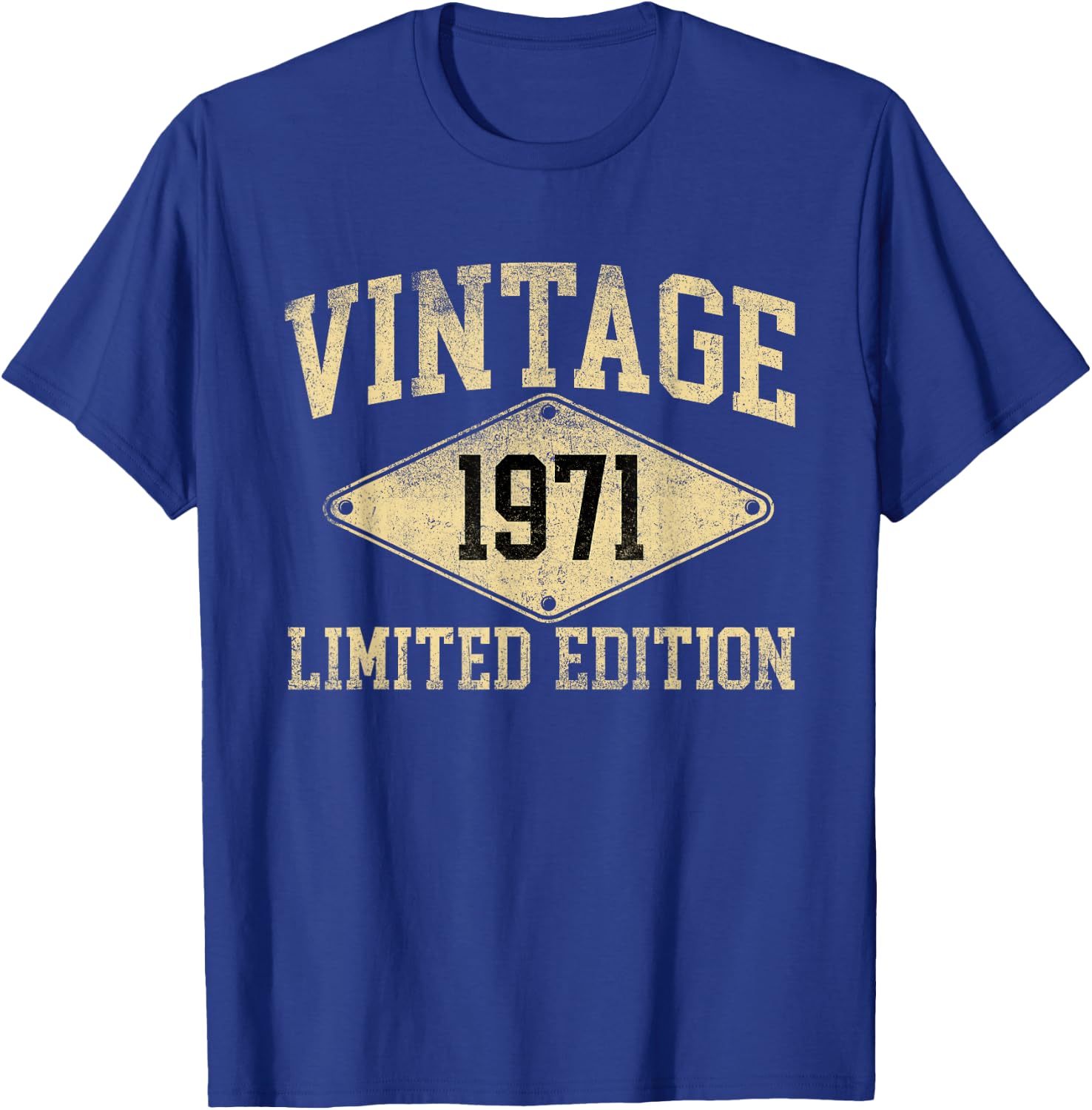Vintage 1971 Limited Edition Year Of Birth Birthday T-Shirt - T-Shirt | Royal