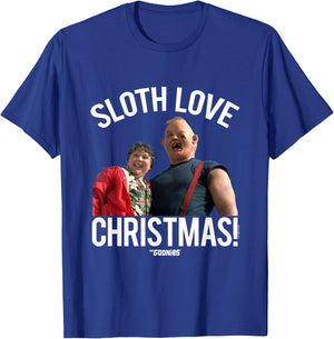 The Goonies Sloth Love Christmas T-Shirt - T-Shirt | Royal