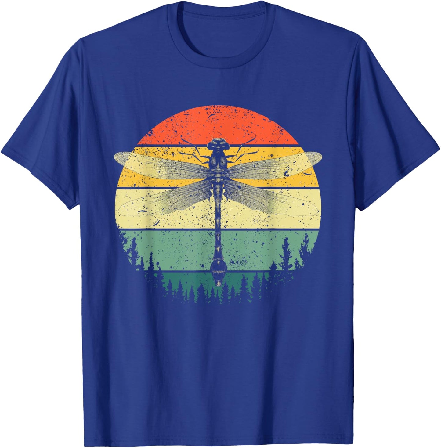 Cool Dragonfly Art Men Women Retro Nature Insect Entomology T-Shirt - T-Shirt | Royal