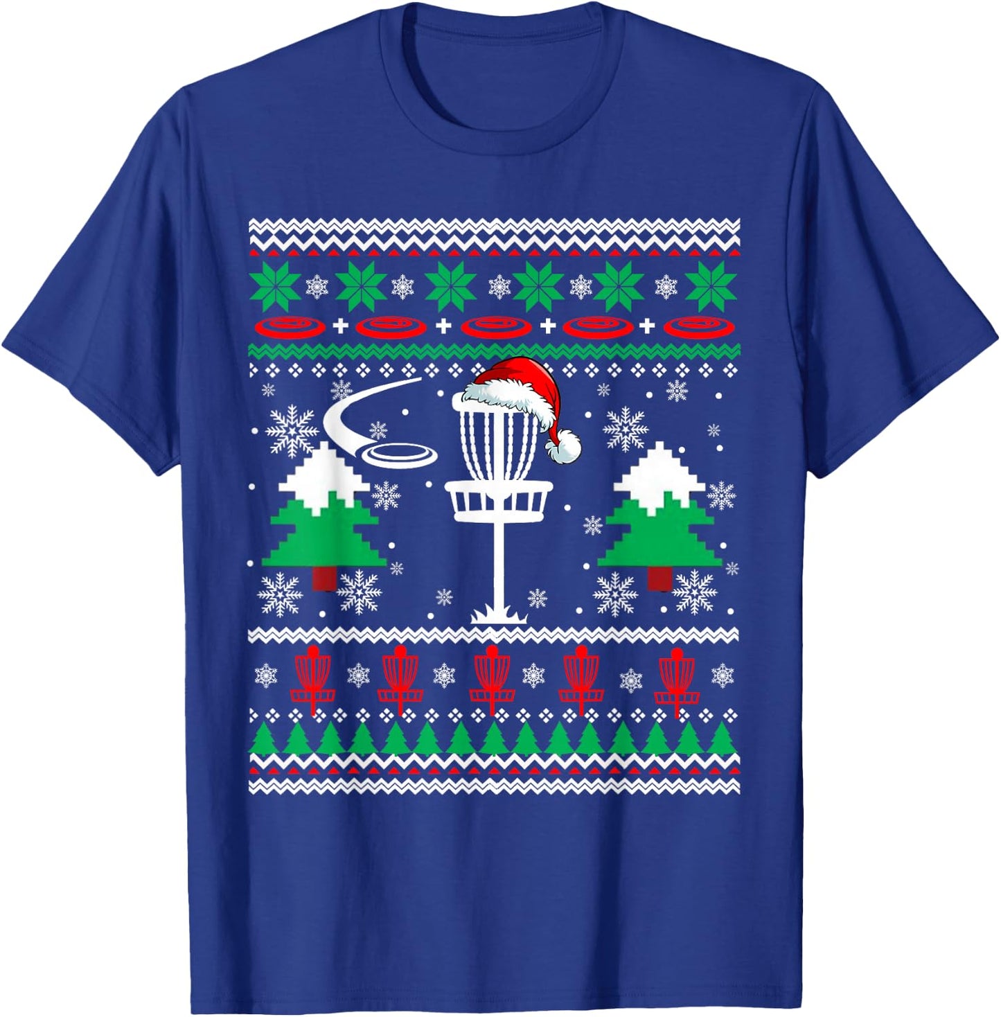Santa Disc Golf Xmas Sweater Santa Disc Golf Sport Player T-Shirt - T-Shirt | Royal