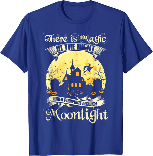 Magic In The Night Pumpkins Glow Moonlight Halloween Shirt T-Shirt - T-Shirt | Royal