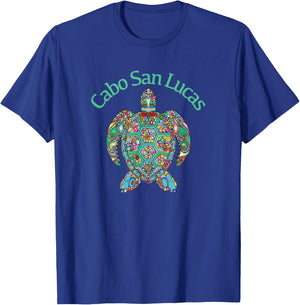 Cabo San Lucas Tribal Turtle T-Shirt - T-Shirt | Royal