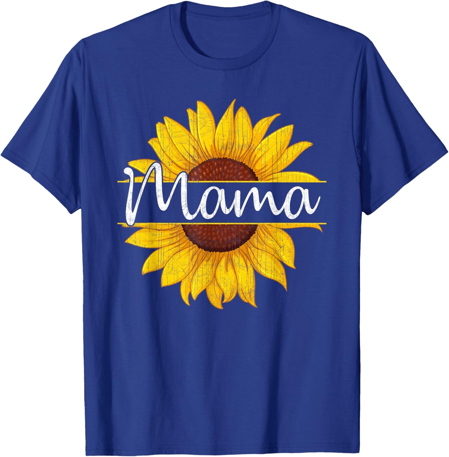 Summer Vintage Yellow Sunflower Graphic Sunflower Mama T-Shirt - T-Shirt | Royal