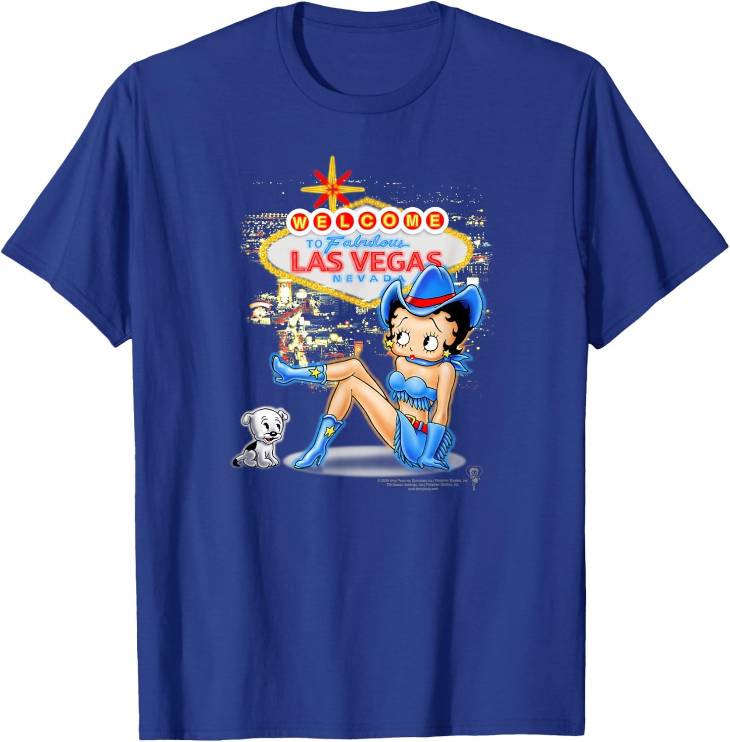 Betty Boop Welcome Las Vegas Small T-Shirt - T-Shirt | Royal