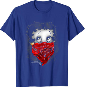 Betty Boop Bandana & Roses T-Shirt - T-Shirt | Royal