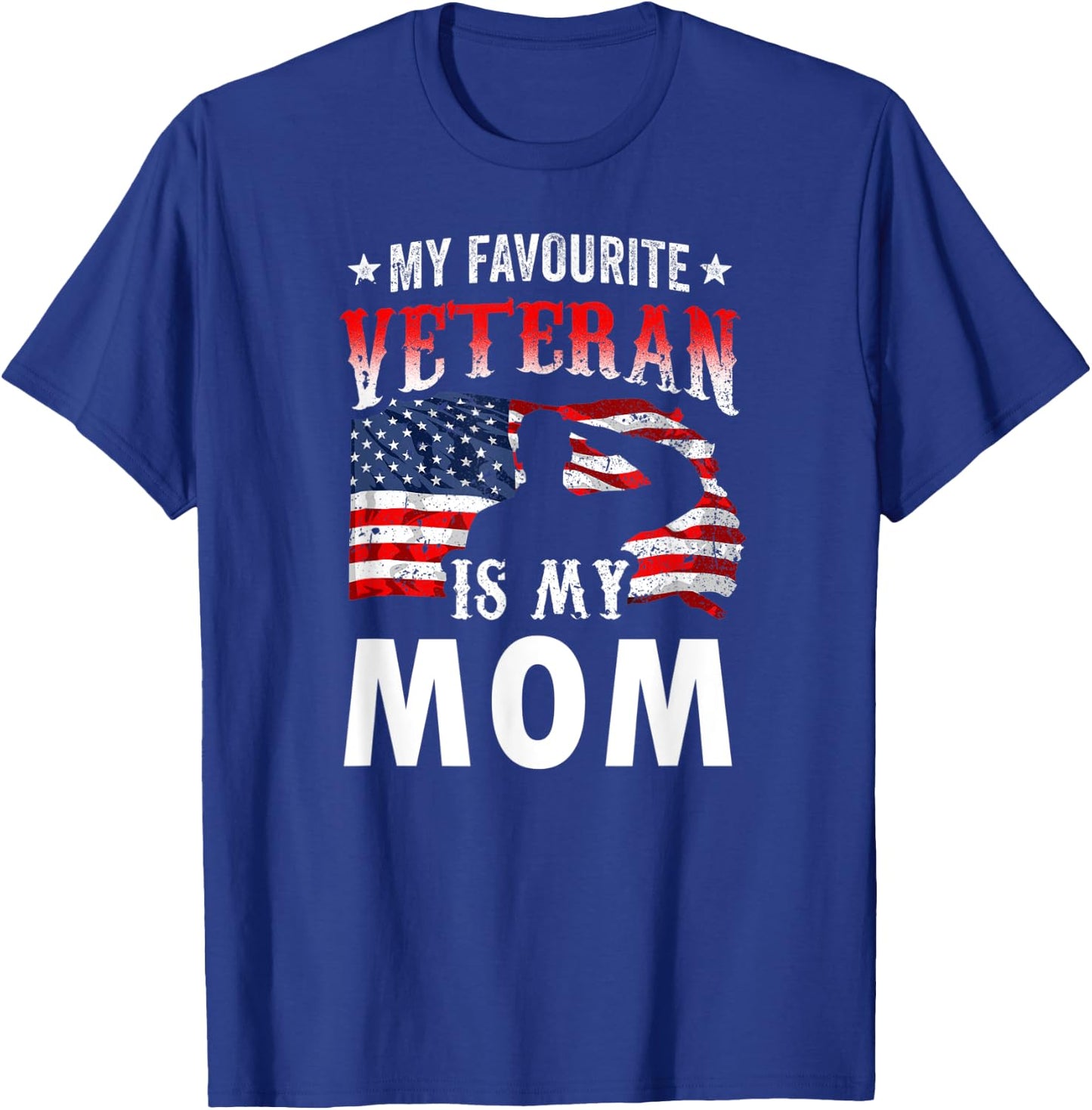 My Favorite Veteran Is My Mom Family Veteran's Day Veterans T-Shirt - T-Shirt | Royal
