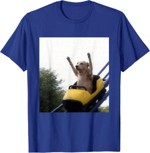 Labrador Dog Roller Coaster Funny Meme T-Shirt - T-Shirt | Royal