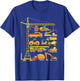 Types of Construction Excavator Bulldozer Truck Crane T-Shirt - T-Shirt | Royal