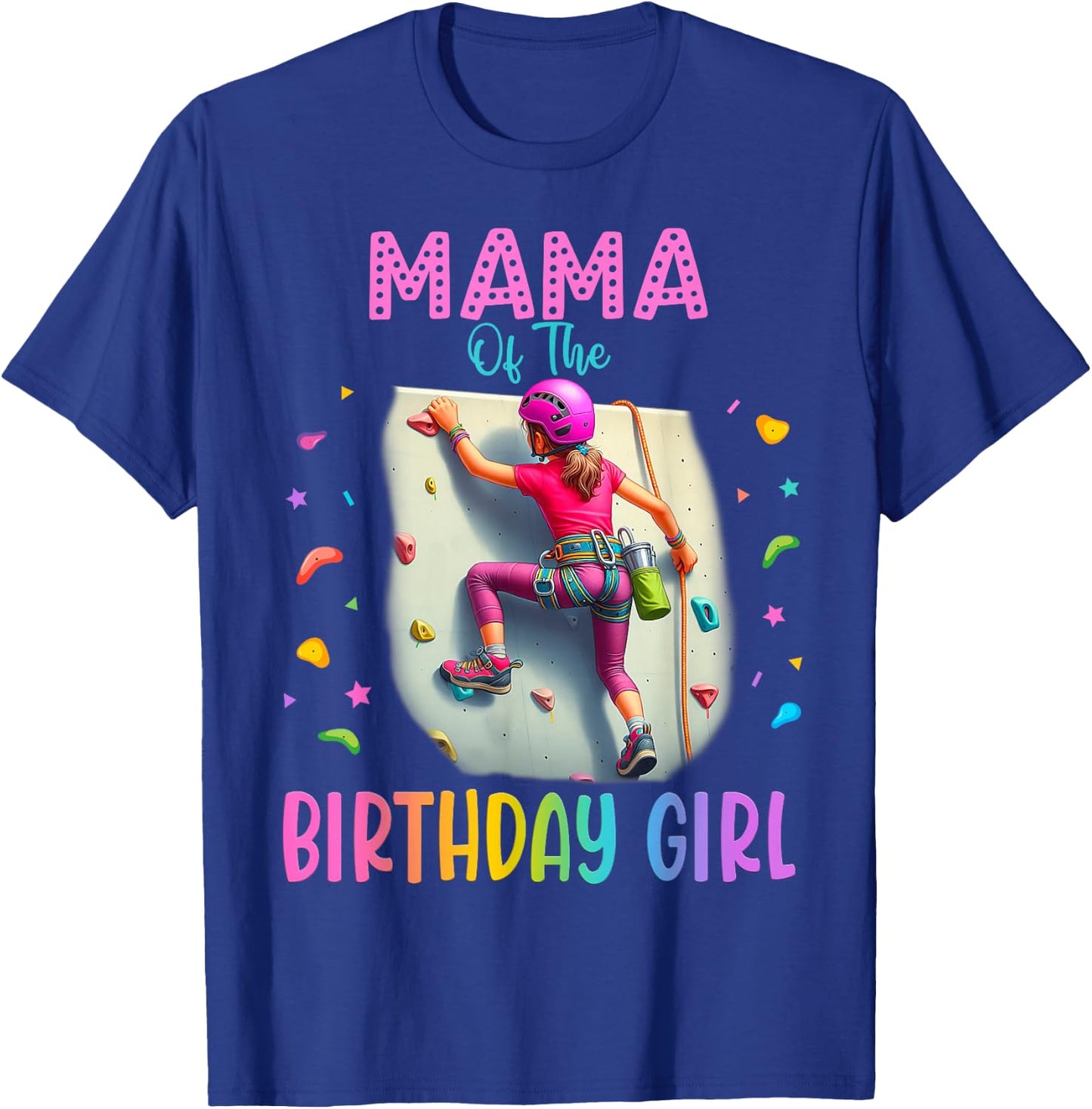 Rock Climbing Indoor Game Birthday Party Girl Matching Group T-Shirt - T-Shirt | Royal