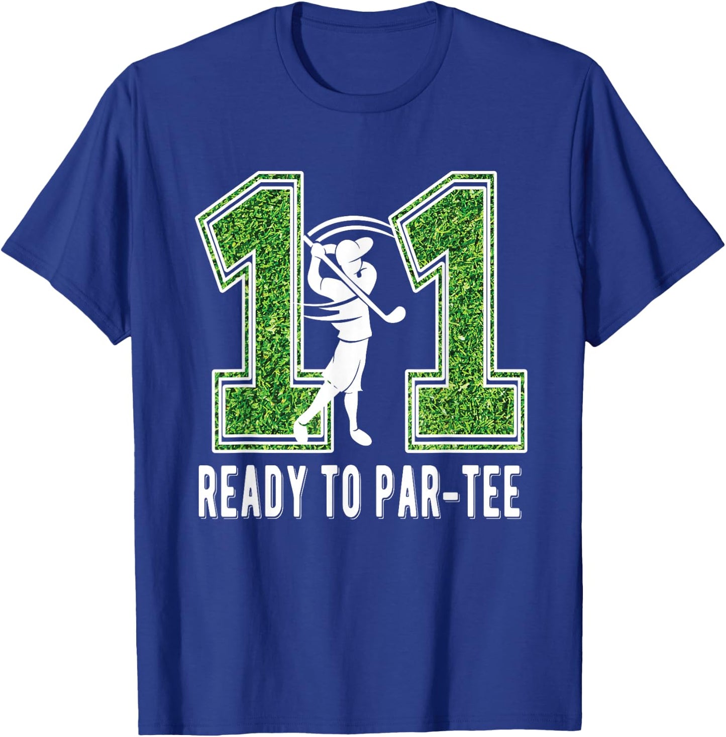 11th Birthday Golfer Boy Eleven Year Old Golf Player T-Shirt - T-Shirt | Royal