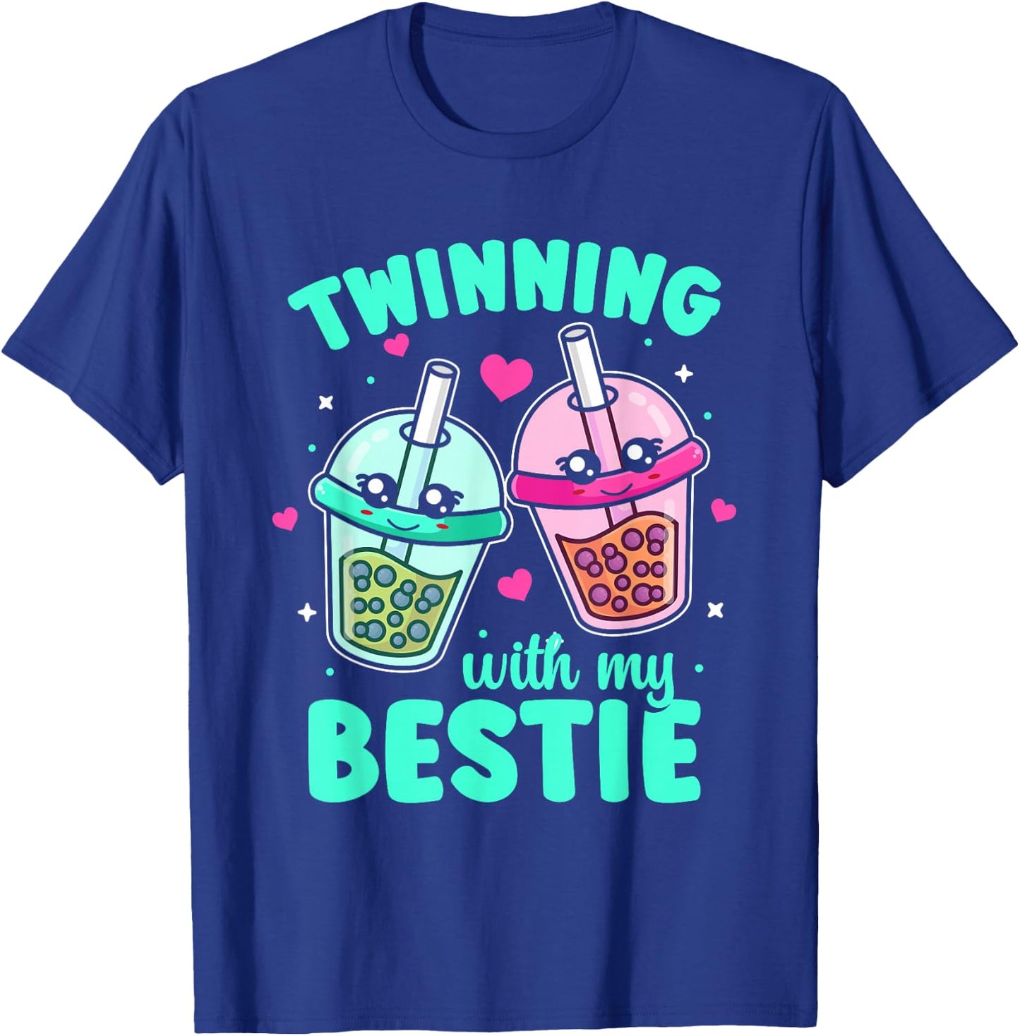 Twinning with My Bestie Twins Day Friends Matching T-Shirt - T-Shirt | Royal
