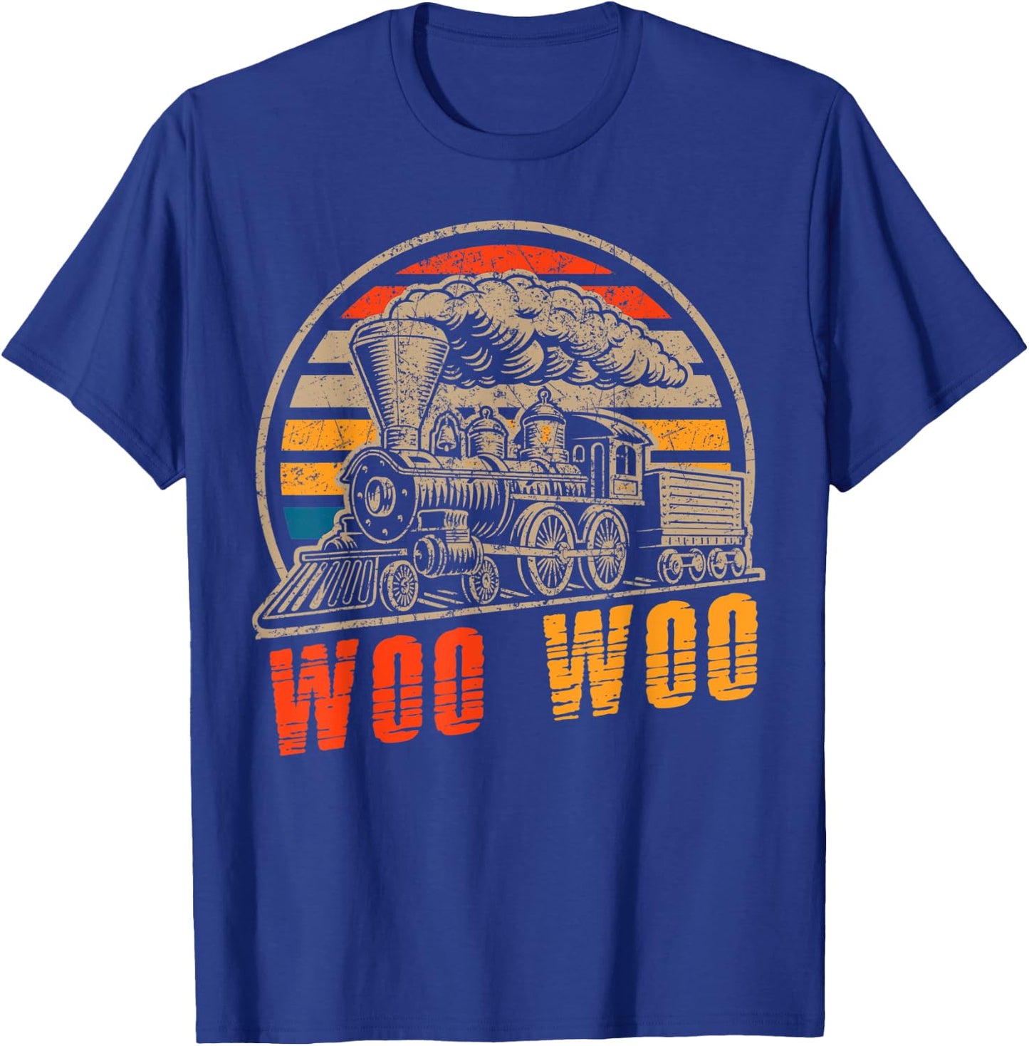 Vintage Trains Woo Woo Retro Vintage Train T-Shirt - T-Shirt | Royal