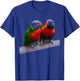 Parrot Bird Two Rainbow Lorikeet Parrots Ornithology T-Shirt - T-Shirt | Royal