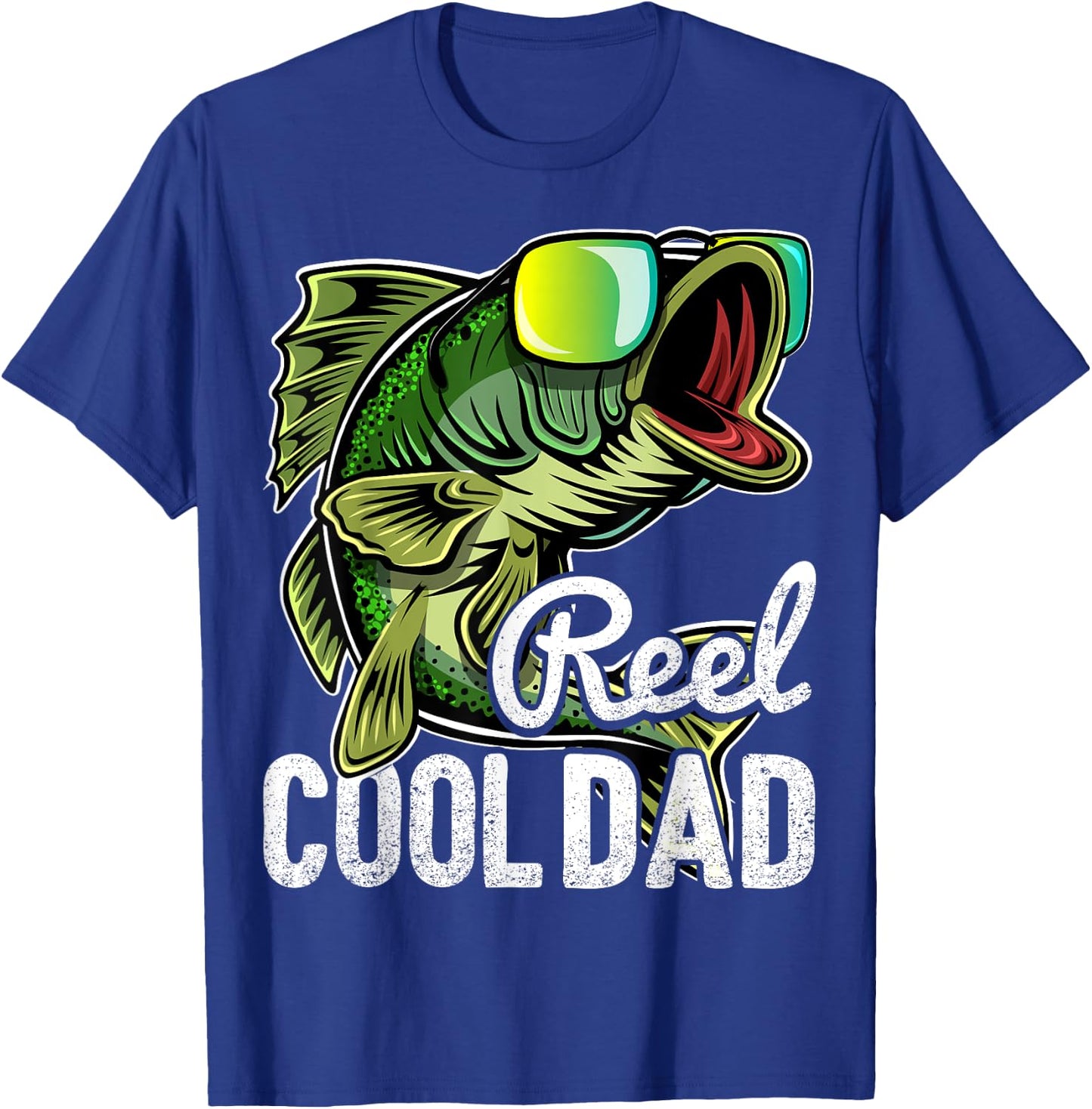 Reel Cool Dad Fishing Sunglasses Funny Father's Day Gift T-Shirt - T-Shirt | Royal