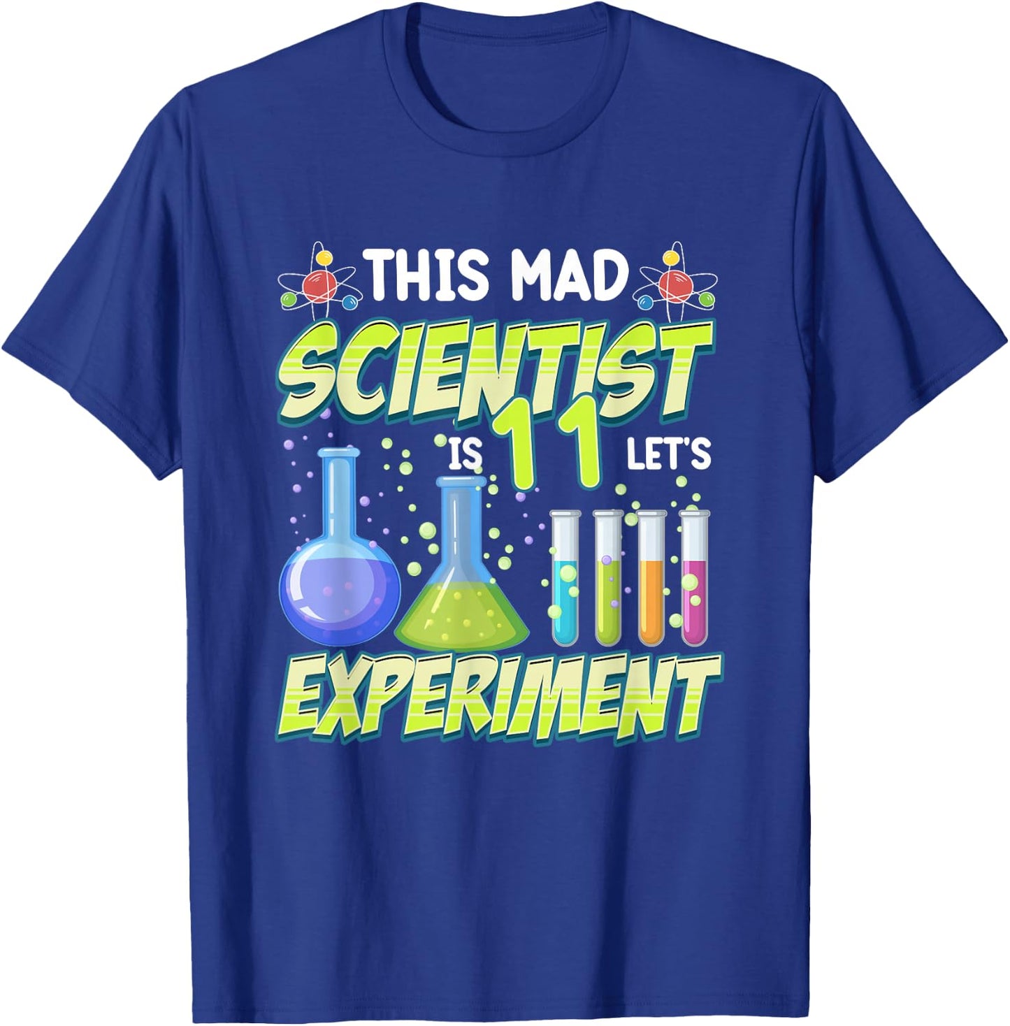 This Mad Scientist Is 11 Funny 11th Birthday Science Party T-Shirt - T-Shirt | Royal