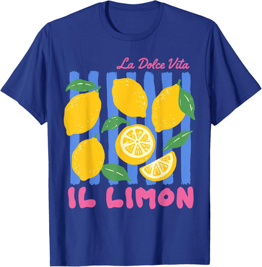 La Dolce Vita Lemon Il Limon Summer Fruit Farmers Market T-Shirt - T-Shirt | Royal