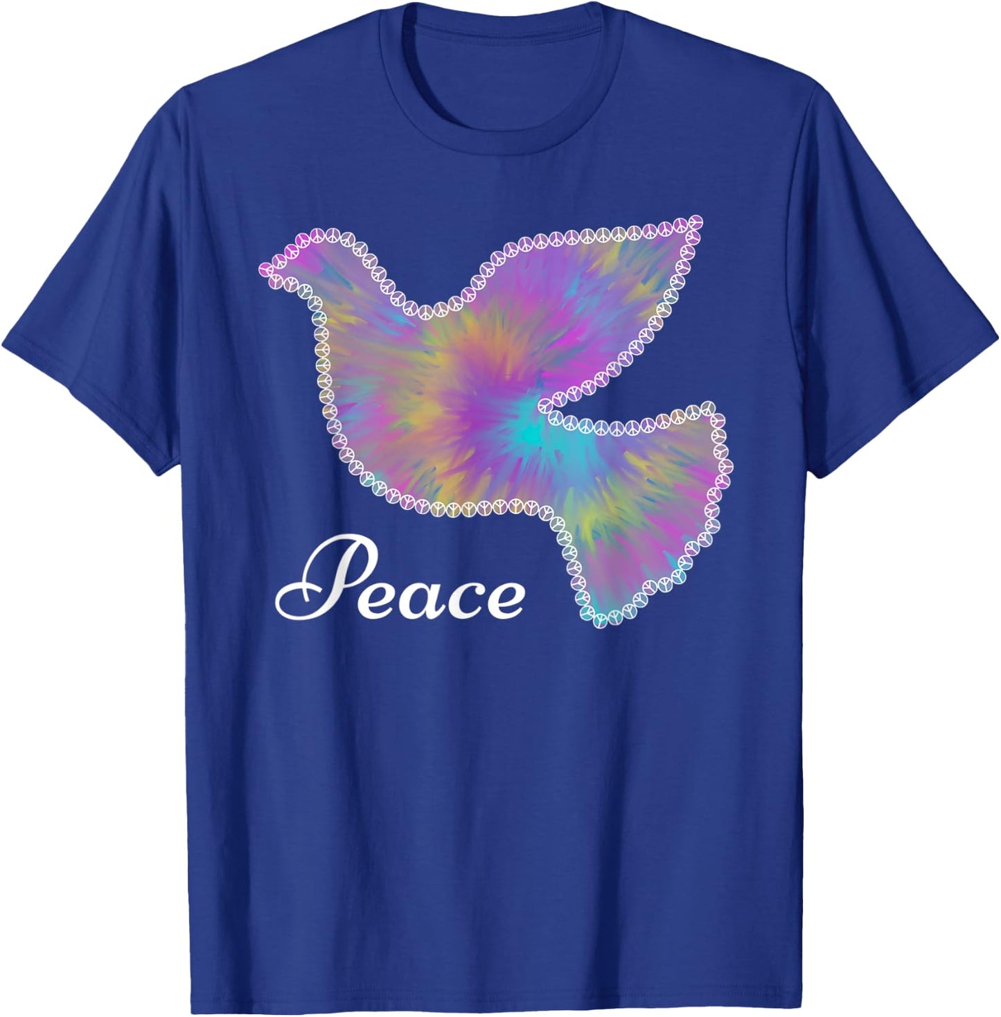 Peace Dove Tie Dye Dove of Peace T-Shirt - T-Shirt | Royal