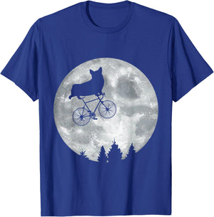 CORGI Riding Moon Bike Halloween Lunar Cycling PWC T-Shirt - T-Shirt | Royal