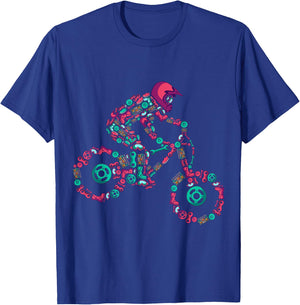 Mountain Bike MTB Downhill Biker Children Boys T-Shirt - T-Shirt | Royal