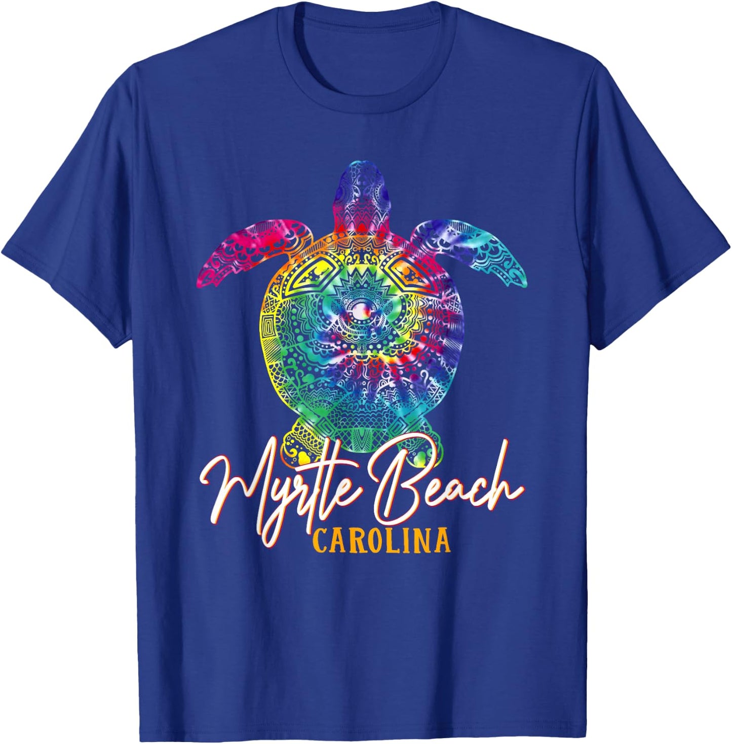 Myrtle Beach Tie Dye Sea Turtle Carolina Family Vacation T-Shirt - T-Shirt | Royal