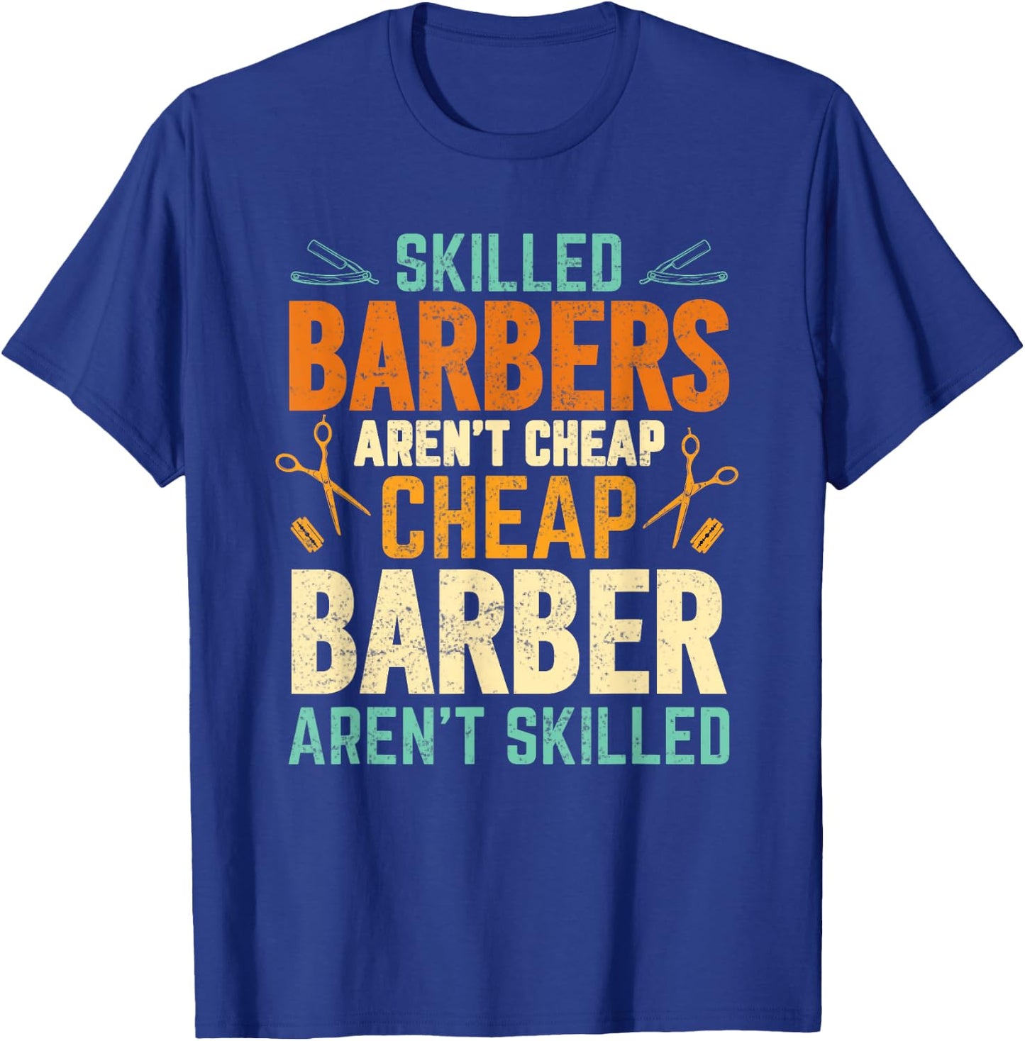 Barber Dad Funny Hairdressing Hair Stylists Barber T-Shirt - T-Shirt | Royal