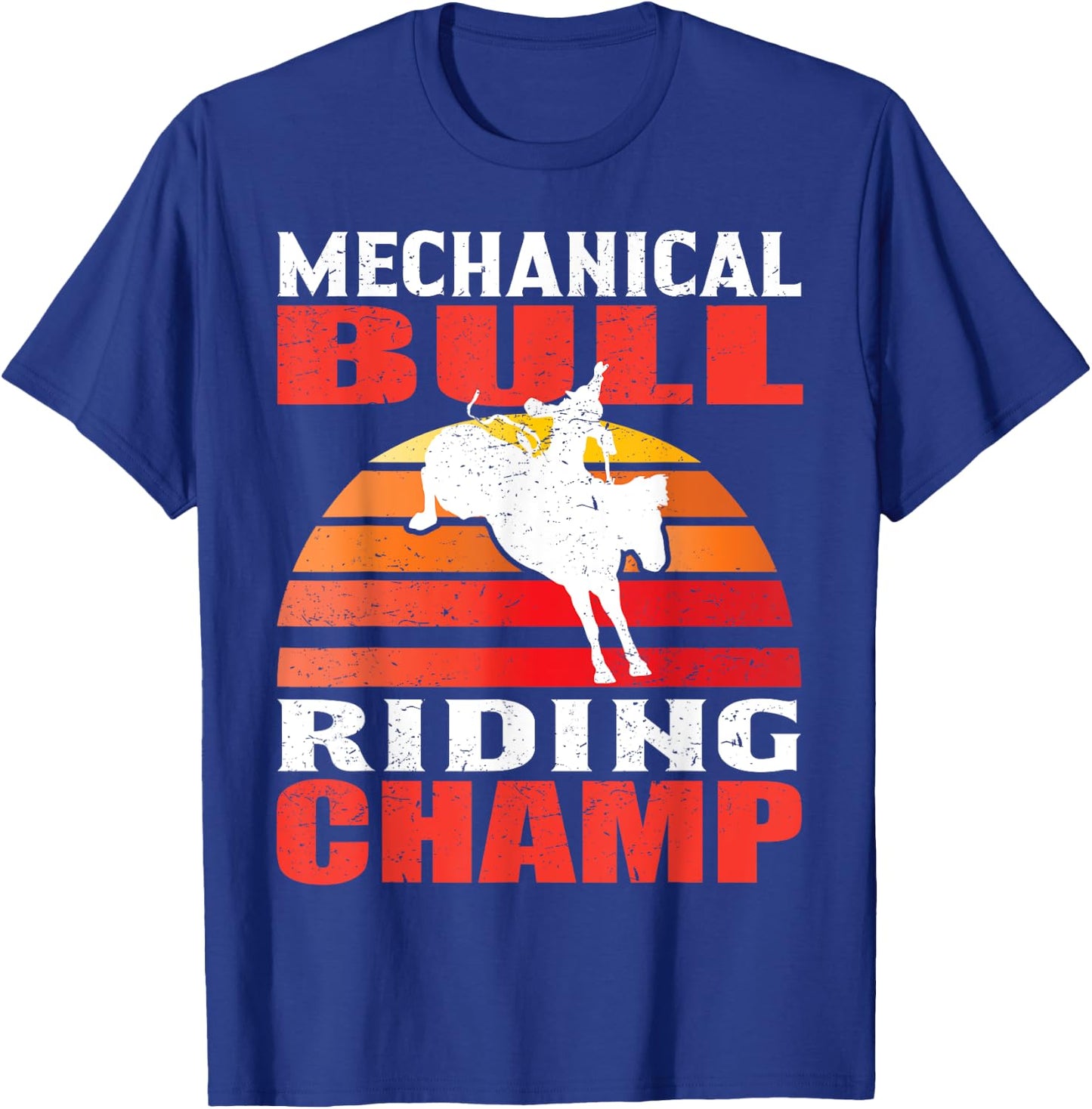 Mechanical Bull Riding T-Shirt - T-Shirt | Royal