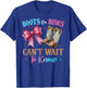 Boots or Bows Can't Wait to Know Funny Western Gender Reveal T-Shirt - T-Shirt | Royal