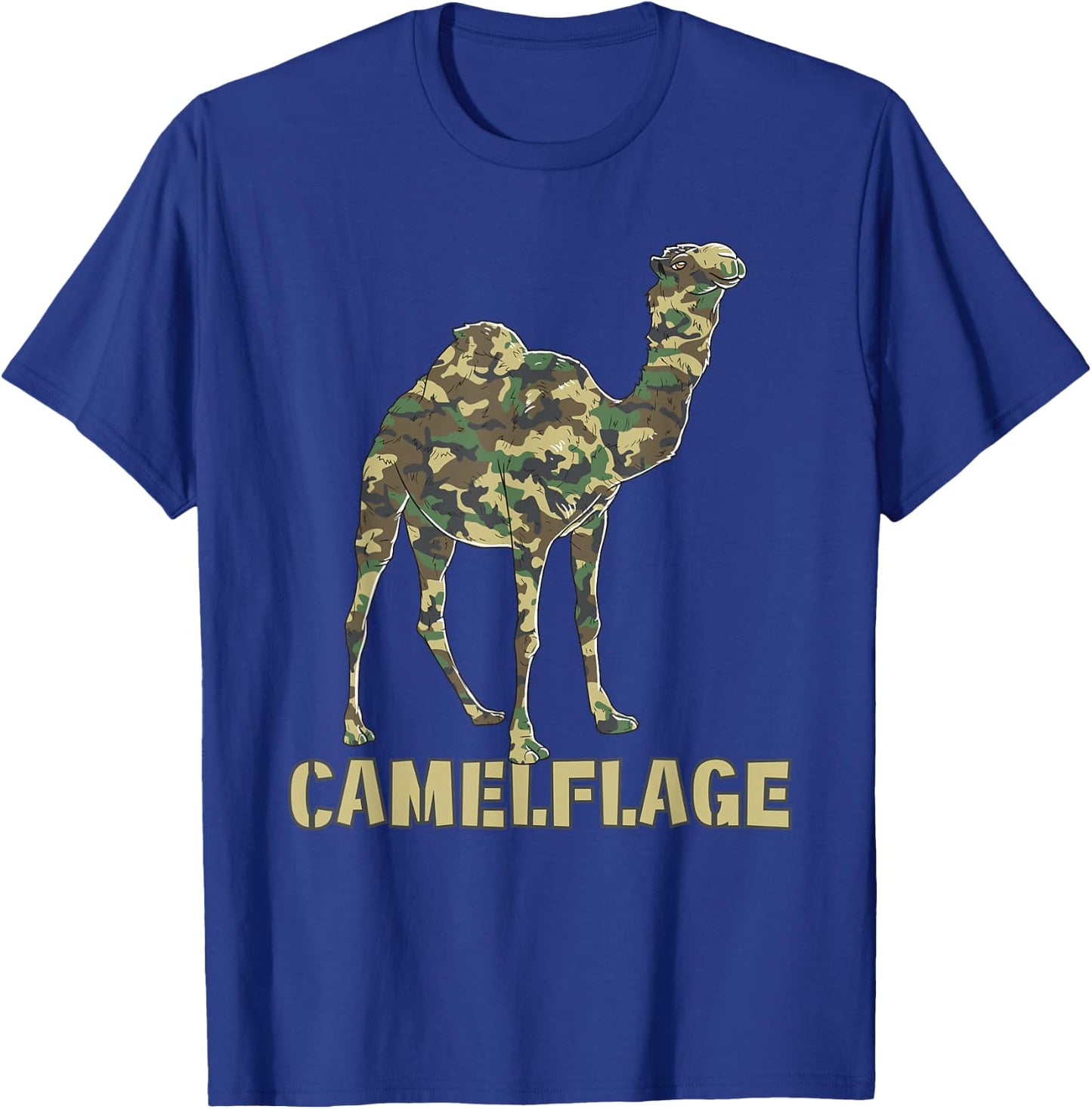 Camouflage Camel Flag Funny Word Game T-Shirt - T-Shirt | Royal