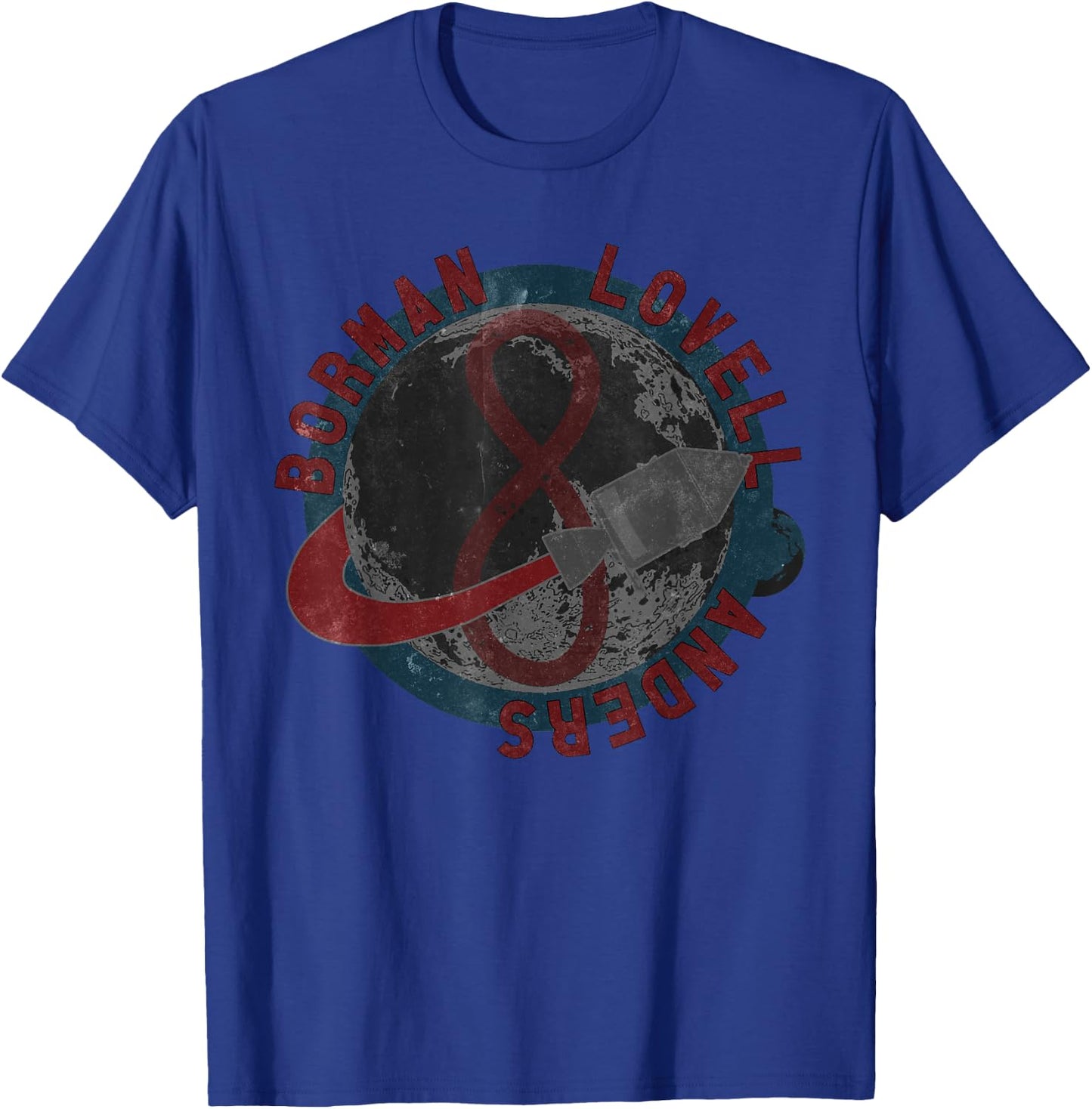 Apollo 8 "First Around the Moon" Vintage Space T-Shirt - T-Shirt | Royal