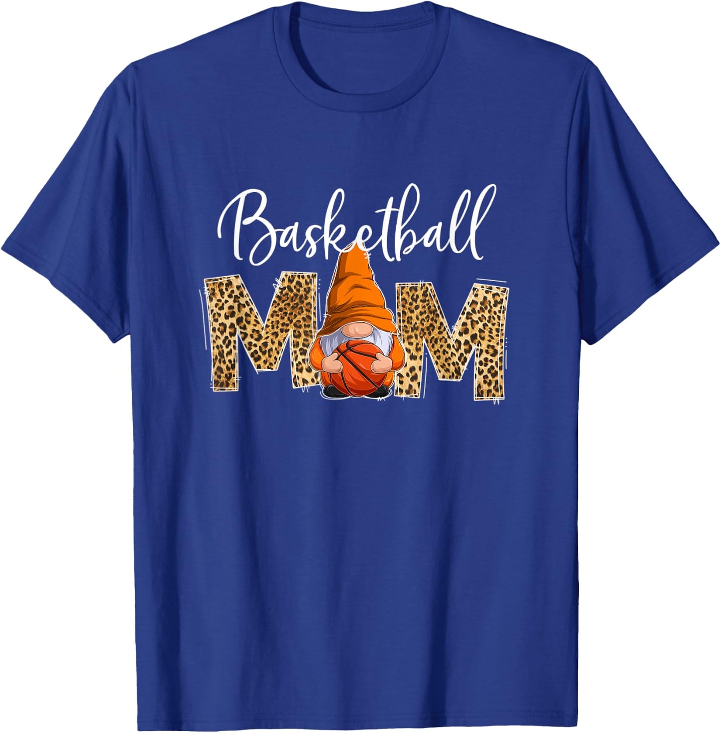 Basketball Mom Life Gnome Game Day Leopard Mother's Day T-Shirt - T-Shirt | Royal