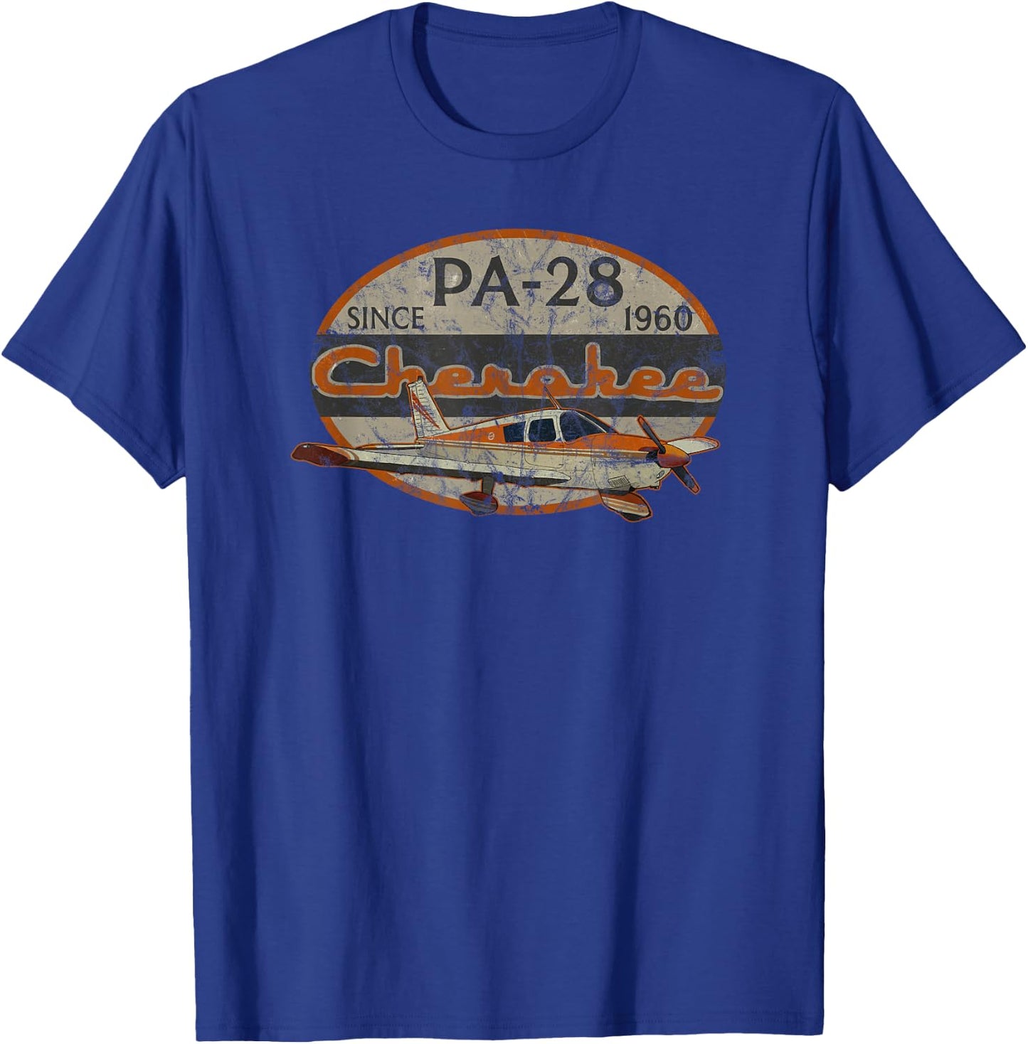 PA-28 Cherokee Airplane Since 1960 Retro Vintage Pilot T-Shirt - T-Shirt | Royal