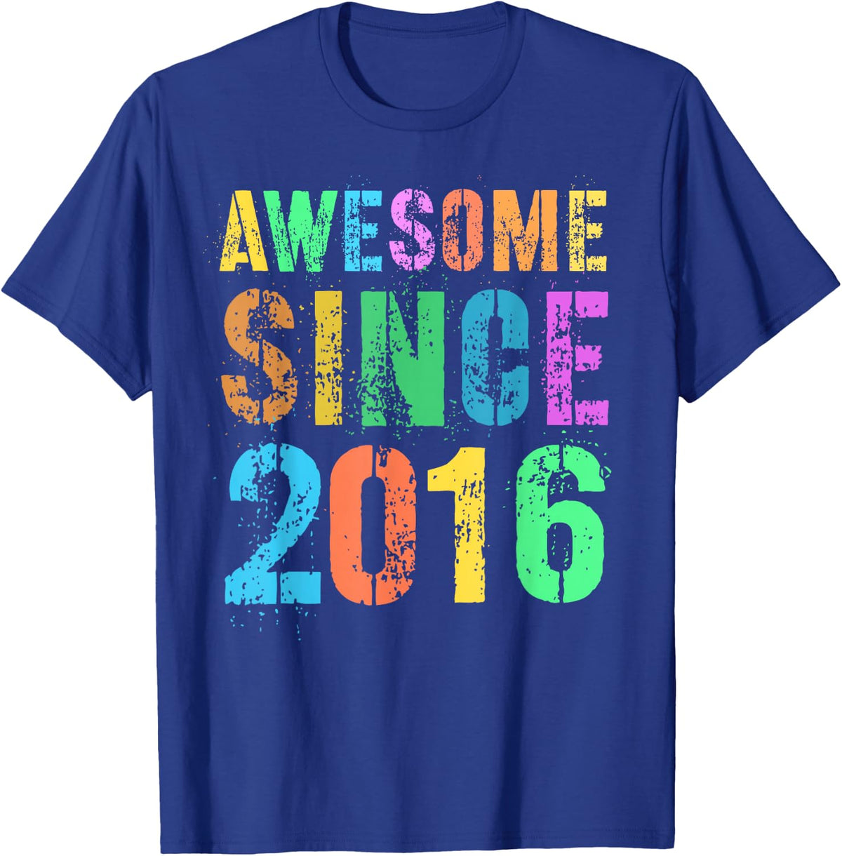 Vintage AWESOME SINCE 2016 10th Birthday Boy Girl My Tenth T-Shirt - T-Shirt | Royal