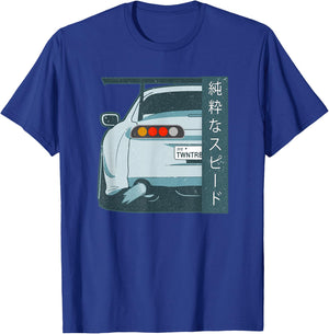 Pure Speed Kanji JDM Japanese Street Race Distressed T Shirt T-Shirt - T-Shirt | Royal