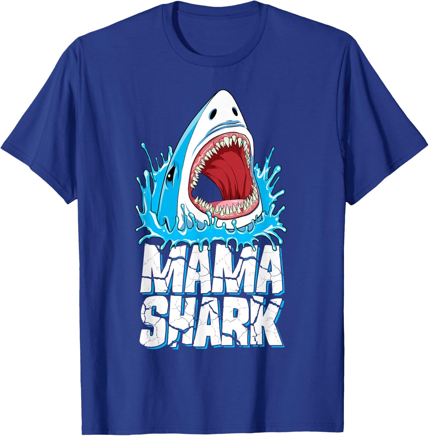 Mama Shark T Shirt Family Matching Moms Women Jawsome Gift T-Shirt - T-Shirt | Royal