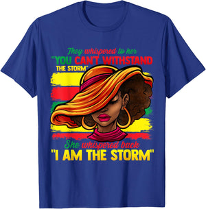 Proud Black African American Ladies Black History Month T-Shirt - T-Shirt | Royal