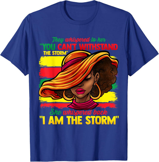 Proud Black African American Ladies Black History Month T-Shirt - T-Shirt | Royal