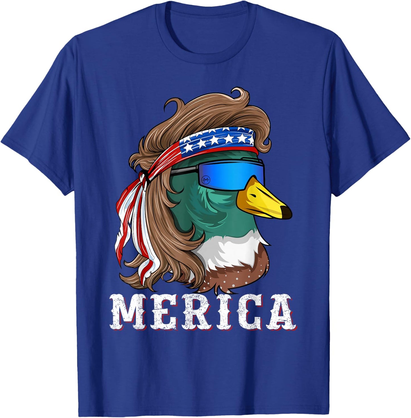 Patriotic Mallard Duck Hunting American Waterfowl Hunter T-Shirt - T-Shirt | Royal