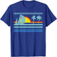 Retro Palm Tree Shirt - Tropical Beach Vintage Style 70s 80s T-Shirt - T-Shirt | Royal