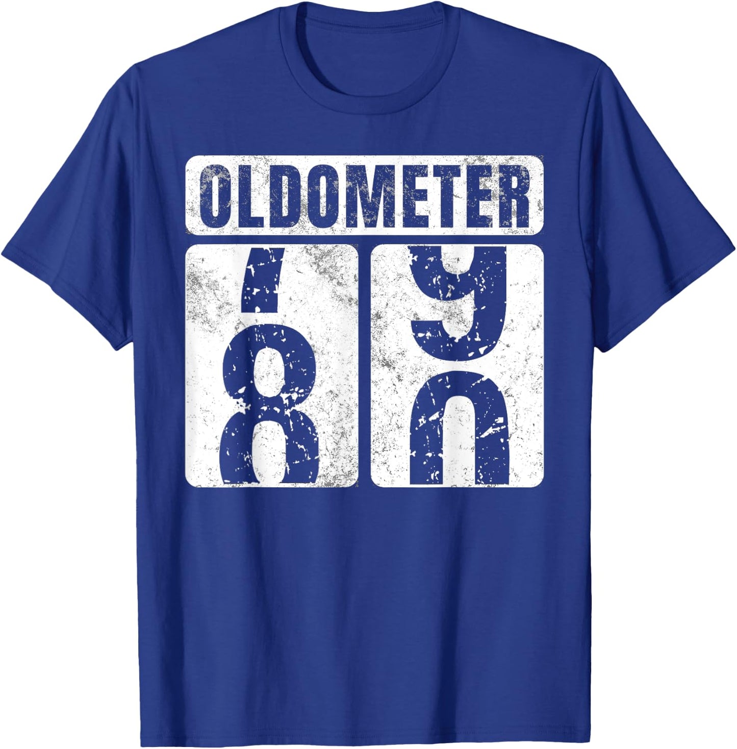 Oldometer 80 Shirt Vintage Funny 80th Birthday Gift T-Shirt - T-Shirt | Royal