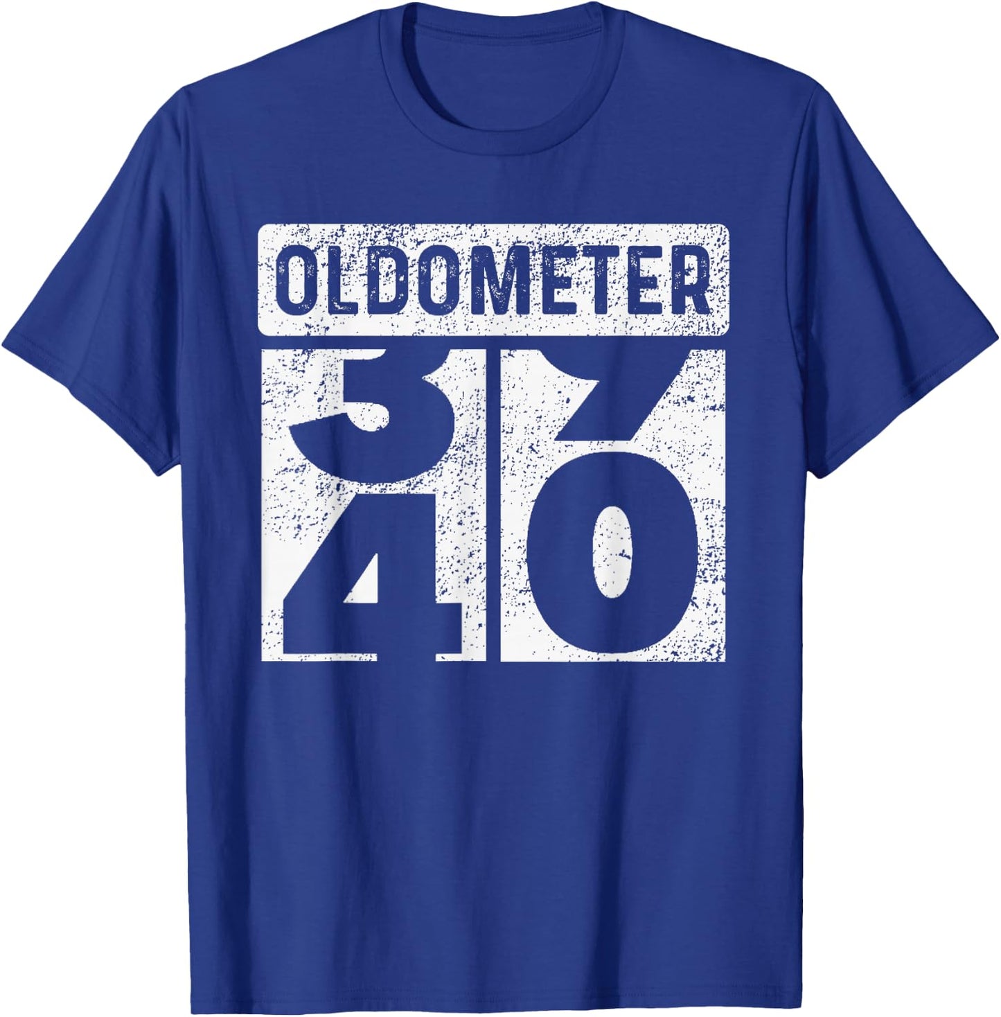 Oldometer Odometer Funny 40th Birthday Gift 40 yrs Old Joke T-Shirt - T-Shirt | Royal
