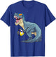 Trex Dinosaur Volleyball Cute Sport Toddler Player Kids Boys T-Shirt - T-Shirt | Royal