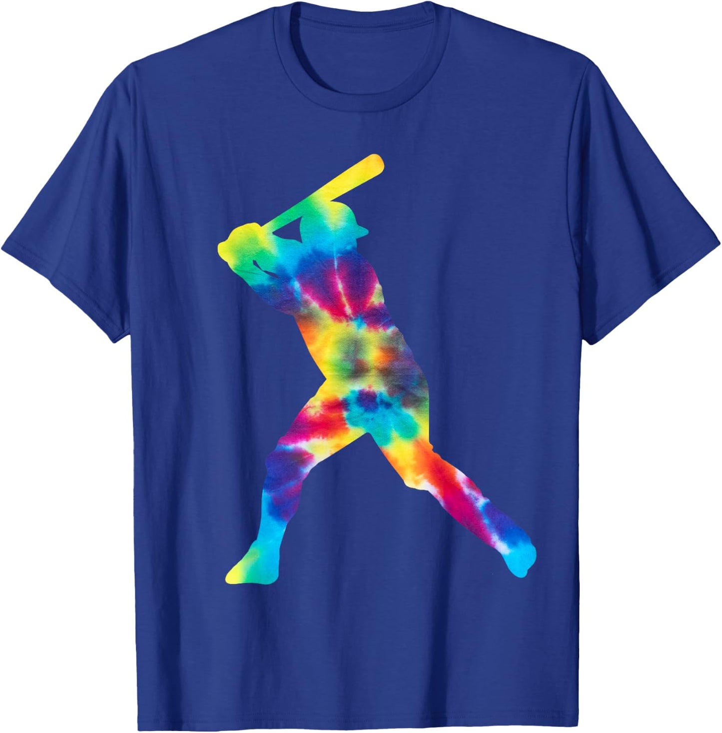 Baseball Fan Tie Dye Batter T-Shirt - T-Shirt | Royal