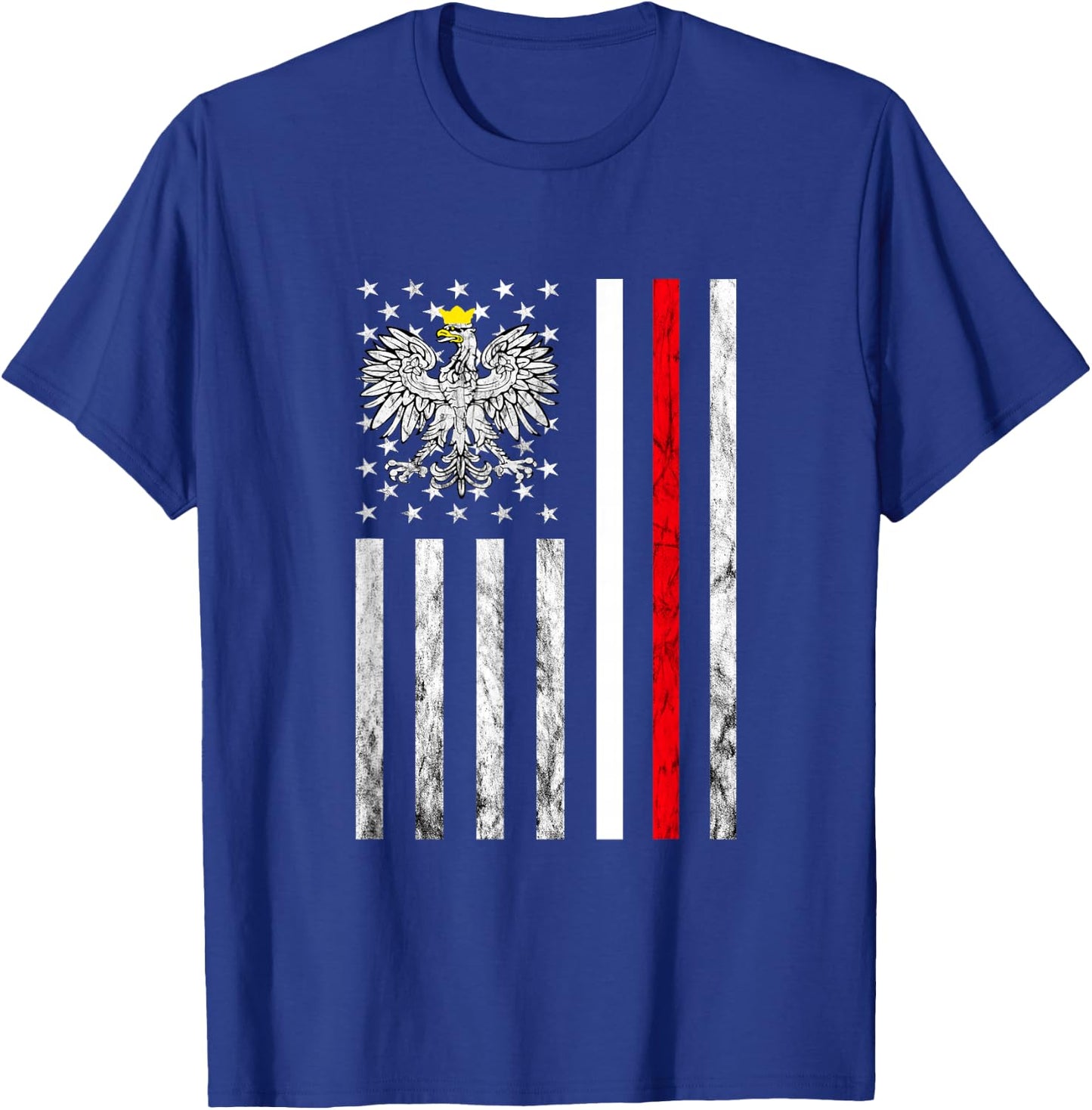 Polish Eagle Poland American USA Poland Flag Polish Roots T-Shirt - T-Shirt | Royal