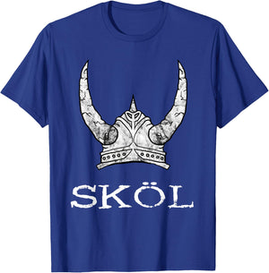 Skol Viking Helmet Nordic Scandinavian Norse Mythology T-Shirt - T-Shirt | Royal