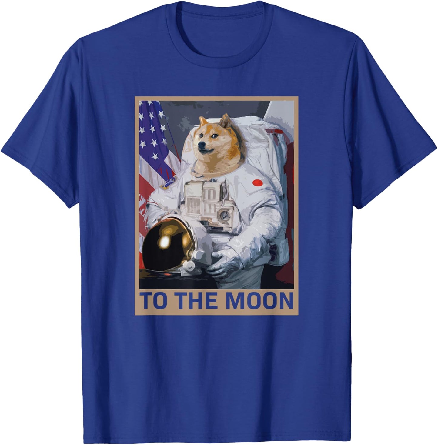 Dogecoin Astronaut To the Moon Blockchain HODL Crypto T-Shirt - T-Shirt | Royal